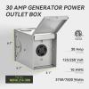 imageRVMATE 30 Amp 4 Prong Locking Female Plug NEMA L1430R Generator Outlet Box Generator Twist Lock Receptacle 125250 Volt Heavy Duty Weatherproof Enclosure for Outdoor Use ETL Listed