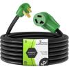imageRVMATE 4 Prong Dryer Extension Cord 25 Feet 30 Amp NEMA 1430P to 1430R 125V250V Waterproof PVC Jacket Perfect for Dryer Power Extension ETL ListedNEMA 1030PR