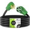imageRVMATE 4 Prong Dryer Extension Cord 25 Feet 30 Amp NEMA 1430P to 1430R 125V250V Waterproof PVC Jacket Perfect for Dryer Power Extension ETL ListedNEMA 1430PR