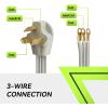 imageRVMATE 4 Prong SRDT Dryer Cord 10 Feet 30 Amp Appliance Power Cord NEMA 1430P to 4Wire 4 Wires with O Ring Terminal Connectors 100 Copper Wire Dryer Extension Cord3 Prong