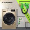 imageRVMATE Dryer Adapter Cord 3 Prong to 4 Prong 30Amp NEMA 1430P Male to 1030R Female Receptacle 3 Prong to 4 Prong Waterproof PVC Jacket 12 Inch Plug Adapter