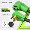 imageRVMATE Dryer Adapter Cord 3 Prong to 4 Prong 30Amp NEMA 1430P Male to 1030R Female Receptacle 3 Prong to 4 Prong Waterproof PVC Jacket 12 Inch Plug Adapter