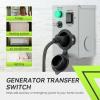 imageRVMATE Generator Transfer Switch  15 Amp 120V ETL Certificated Manual Generator Transfer Switch with Circuit Breaker for Indoor