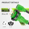 imageRVMATE Marine Shore Power Boat Adapter 30amp Male to 15amp Female 18 inch 10AWG3 Cord STOW blackgreenL530P Male to 515R Female
