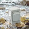 imageRVMATE PreDrilling 30 Amp Generator Power Inlet Box NEMA L530P 125V 3750W Power Inlet Box Waterproof for Outdoor UseNEMA TT30P