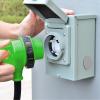 imageRVMATE PreDrilling 30 Amp Generator Power Inlet Box NEMA L530P 125V 3750W Power Inlet Box Waterproof for Outdoor UseNEMA TT30P