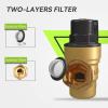 imageRVMATE RV Water Pressure Regulator Brass LeadFree Water Pressure Reducer Kit Adjustable Valve with Inlet Screen Filter for Camper Travel TrailerAdjustable 10