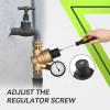 imageRVMATE RV Water Pressure Regulator Brass LeadFree Water Pressure Reducer Kit Adjustable Valve with Inlet Screen Filter for Camper Travel TrailerAdjustable 10