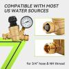 imageRVMATE RV Water Pressure Regulator Brass LeadFree Water Pressure Reducer Kit Adjustable Valve with Inlet Screen Filter for Camper Travel TrailerAdjustable Knob 20