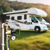 imageRVMATE RV Water Pressure Regulator Brass LeadFree Water Pressure Reducer Kit Adjustable Valve with Inlet Screen Filter for Camper Travel TrailerAdjustable Knob 20