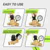 imageRVMATE RV Water Pressure Regulator Brass LeadFree Water Pressure Reducer Kit Adjustable Valve with Inlet Screen Filter for Camper Travel TrailerAdjustable Knob 20