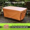 imageRVMATE Rectangular Patio Table Cover Heavy Duty Vinyl Waterproof Patio Furniture Cover for Outdoor Dining Table and Chairs Fit up to 111L x 74W x 28H inch