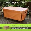 imageRVMATE Rectangular Patio Table Cover Heavy Duty Vinyl Waterproof Patio Furniture Cover for Outdoor Dining Table and Chairs Fit up to 67L x 37W x 28H inch