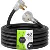 imageRVMATE 250V 40 Feet Welder Extension Cord 8 AWG NEMA 650 STW Heavy Duty Welding Cord with LED Indicator8AWG  40FT