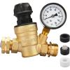 imageRVMATE RV Water Pressure Regulator Brass LeadFree Water Pressure Reducer Kit Adjustable Valve with Inlet Screen Filter for Camper Travel TrailerAdjustable Knob 20