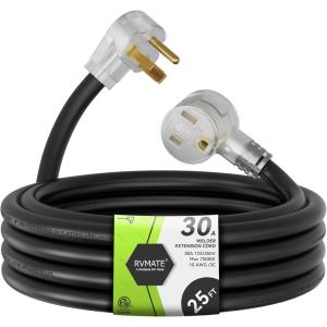imageRVMATE 250V 40 Feet Welder Extension Cord 8 AWG NEMA 650 STW Heavy Duty Welding Cord with LED Indicator10AWG  25FT