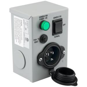 imageRVMATE Generator Transfer Switch  15 Amp 120V ETL Certificated Manual Generator Transfer Switch with Circuit Breaker for Indoor