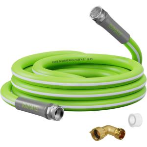 imageRVMATE RV Water Hose 25FT 58 Inner Diameter Drinking Water Hose Leadfree No Leaking Garden Hose For RVTrailerCamping RV AccessoriesGreen